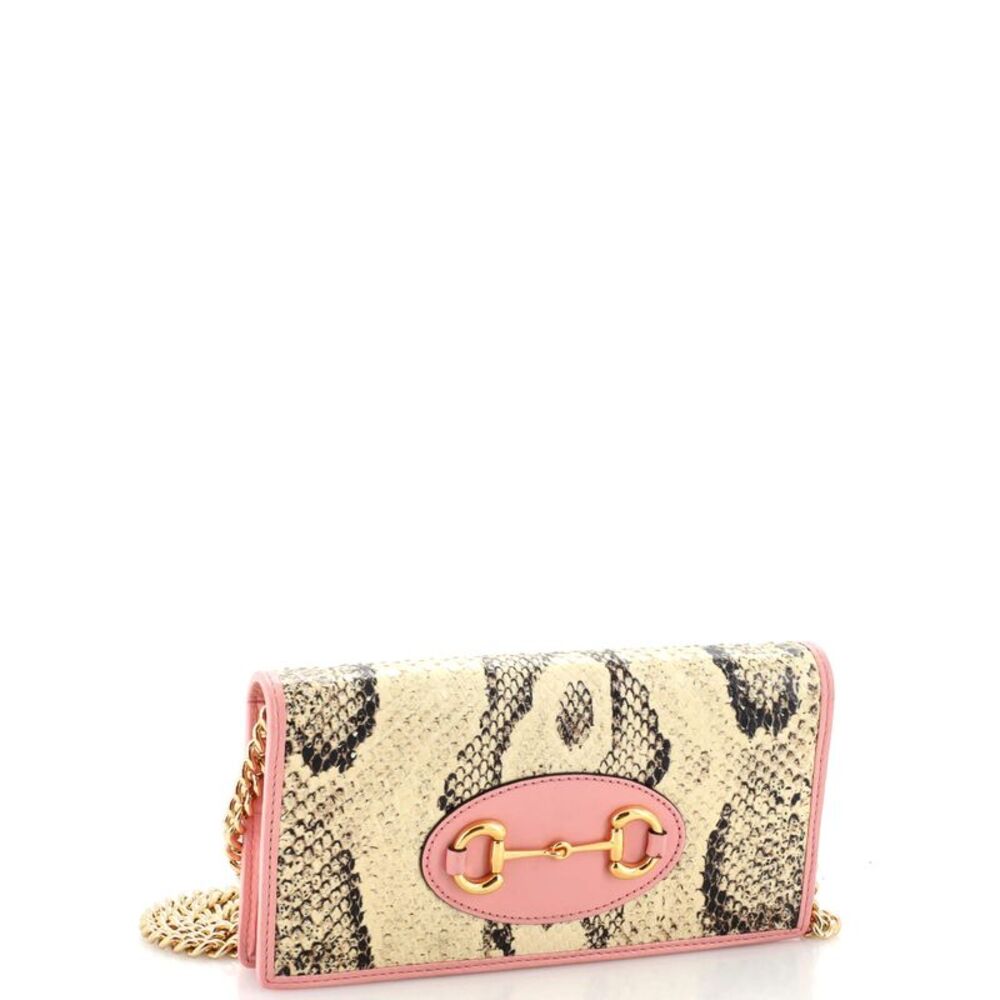 Gucci Horsebit 1955 Chain Wallet Python Neutral, … - image 2